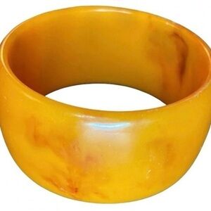 Bakelite Vintage 1940s Butterscotch Wide Bangle Bracelet